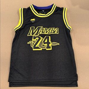 Source Unknown Black and Yellow Mamba 24 Kids Basketball Jersey